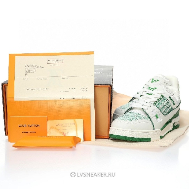 Louis Vuitton LV Trainer "White Green" 1A9V5M-2 Sneakers