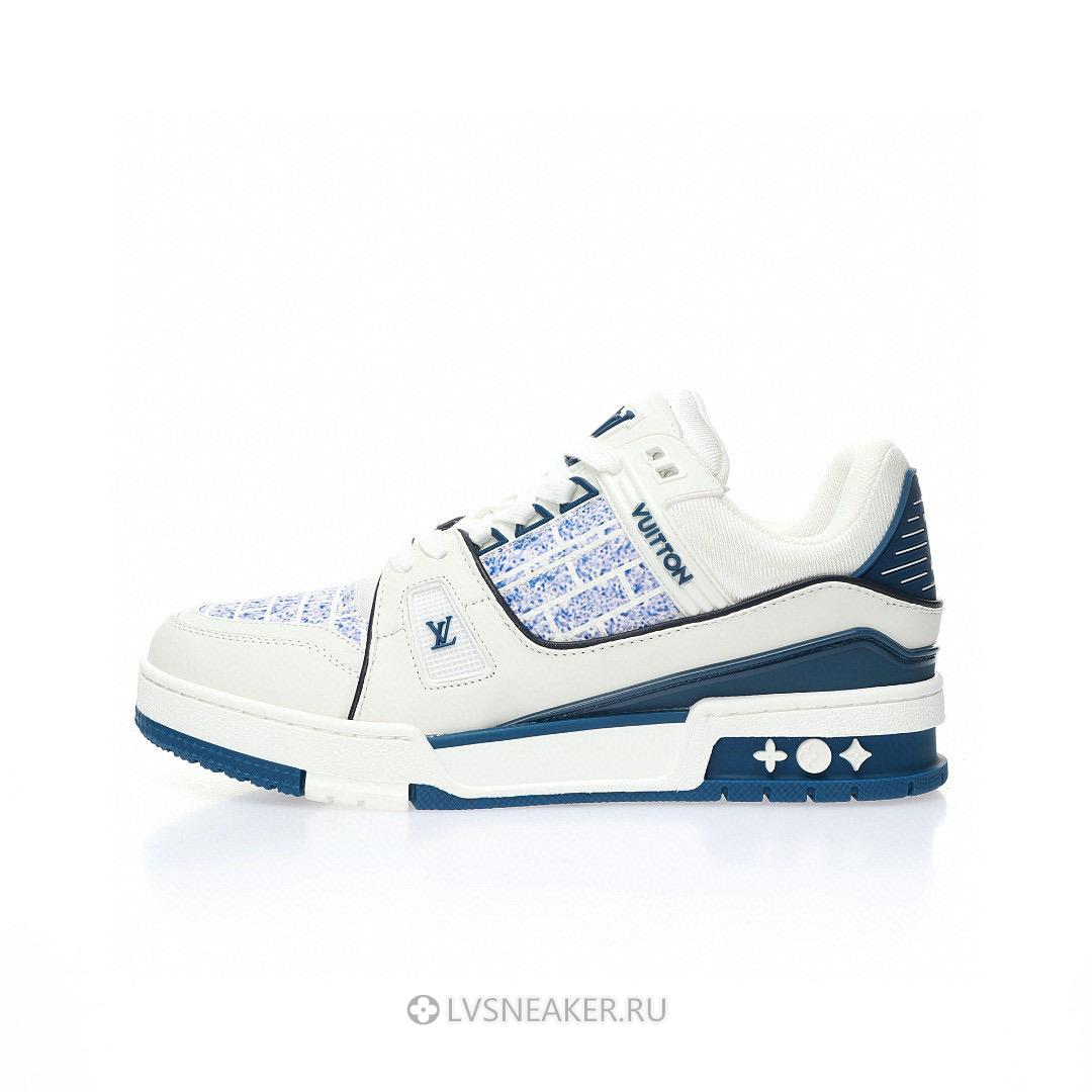 Louis Vuitton LV Trainer "White Blue" 1A9V5M-3 Sneakers