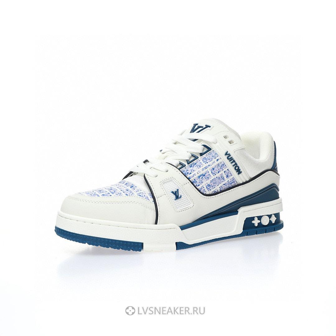 Louis Vuitton LV Trainer "White Blue" 1A9V5M-3 Sneakers