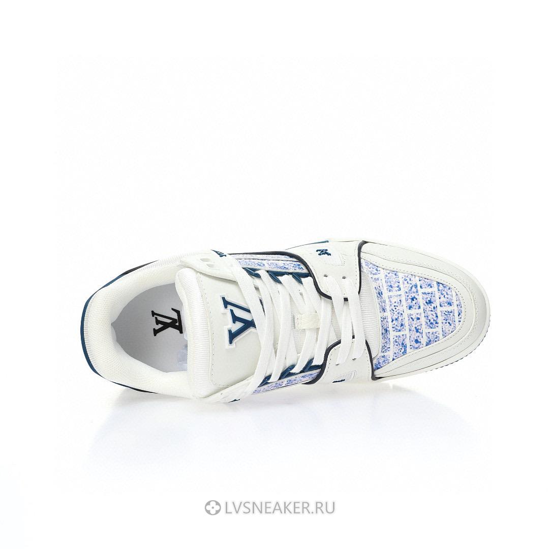 Louis Vuitton LV Trainer "White Blue" 1A9V5M-3 Sneakers