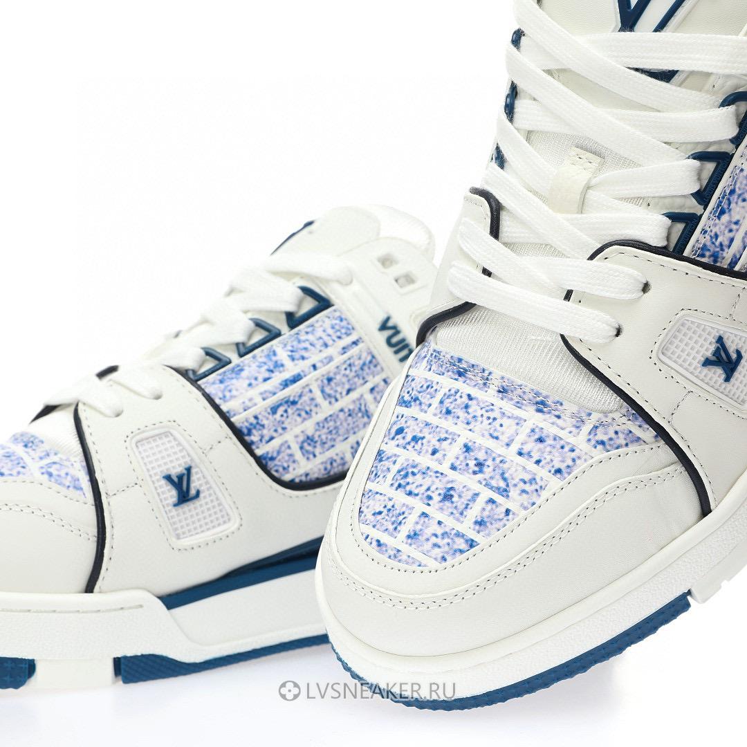 Louis Vuitton LV Trainer "White Blue" 1A9V5M-3 Sneakers