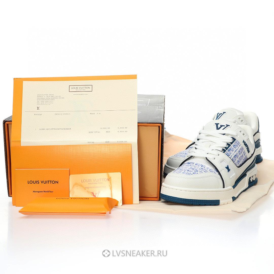 Louis Vuitton LV Trainer "White Blue" 1A9V5M-3 Sneakers
