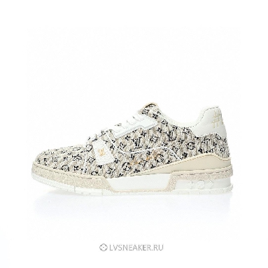 Louis Vuitton LV Trainer "Striped Mini Monogram - Beige" 1ABG0O Sneakers