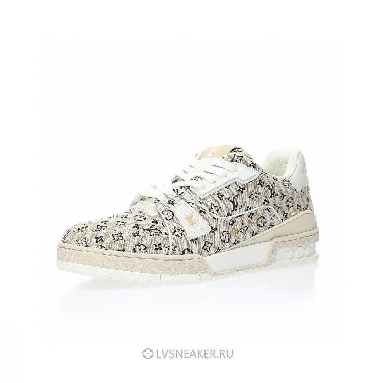 Louis Vuitton LV Trainer "Striped Mini Monogram - Beige" 1ABG0O Sneakers