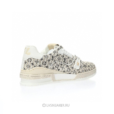 Louis Vuitton LV Trainer "Striped Mini Monogram - Beige" 1ABG0O Sneakers