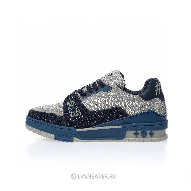 Louis Vuitton LV Trainer "Marine Grey Crystal" 1AA6RB Sneakers