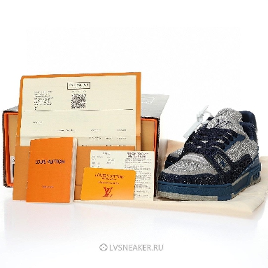 Louis Vuitton LV Trainer "Marine Grey Crystal" 1AA6RB Sneakers
