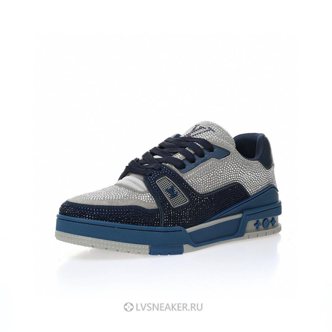 Louis Vuitton LV Trainer "Marine Grey Crystal" 1AA6RB Sneakers