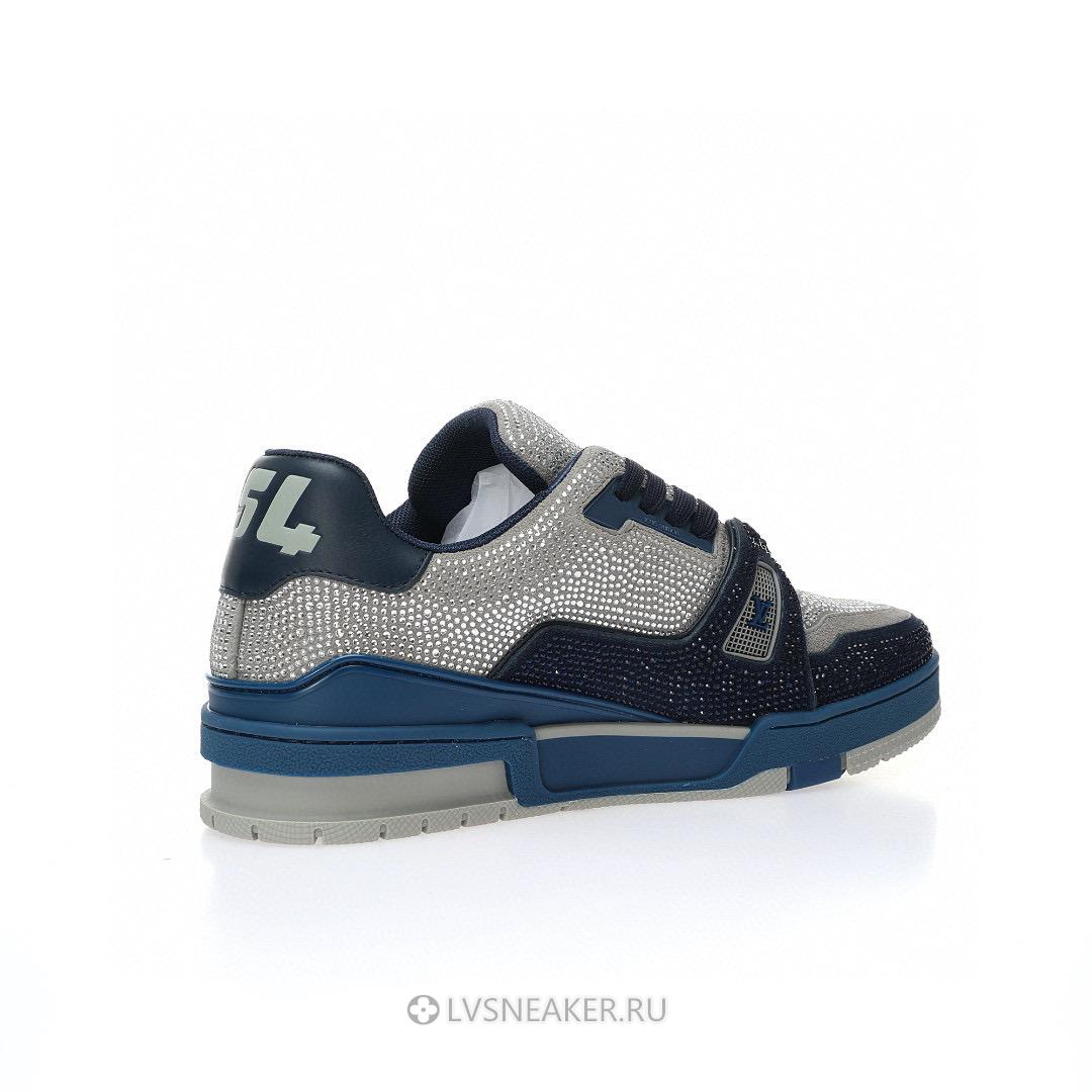 Louis Vuitton LV Trainer "Marine Grey Crystal" 1AA6RB Sneakers