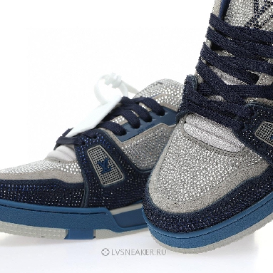 Louis Vuitton LV Trainer "Marine Grey Crystal" 1AA6RB Sneakers