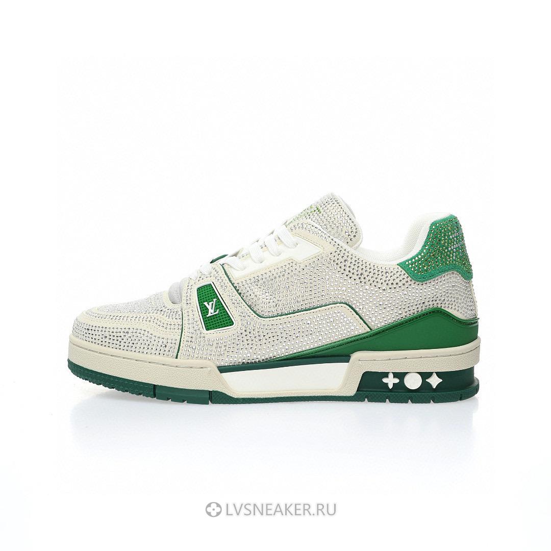 Louis Vuitton LV Trainer "Green Strass" 1AARLG Sneakers