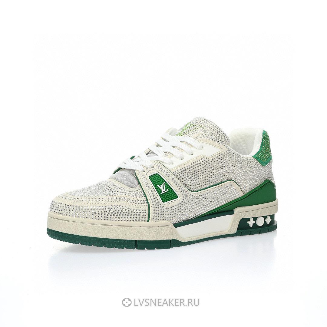Louis Vuitton LV Trainer "Green Strass" 1AARLG Sneakers