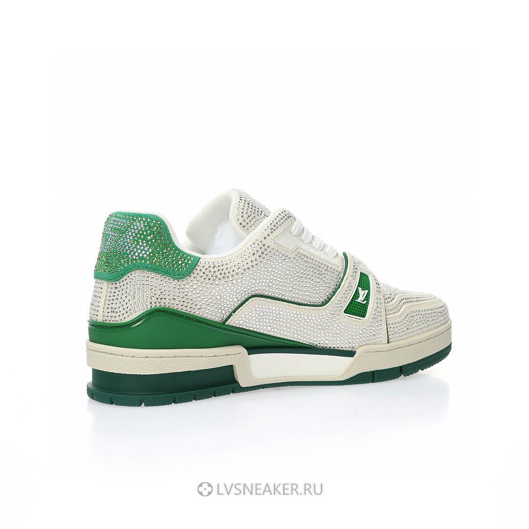 Louis Vuitton LV Trainer "Green Strass" 1AARLG Sneakers
