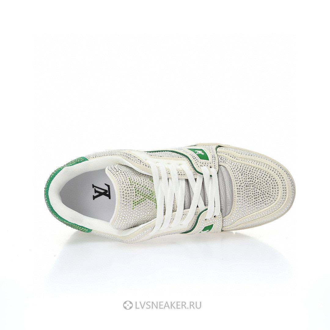 Louis Vuitton LV Trainer "Green Strass" 1AARLG Sneakers