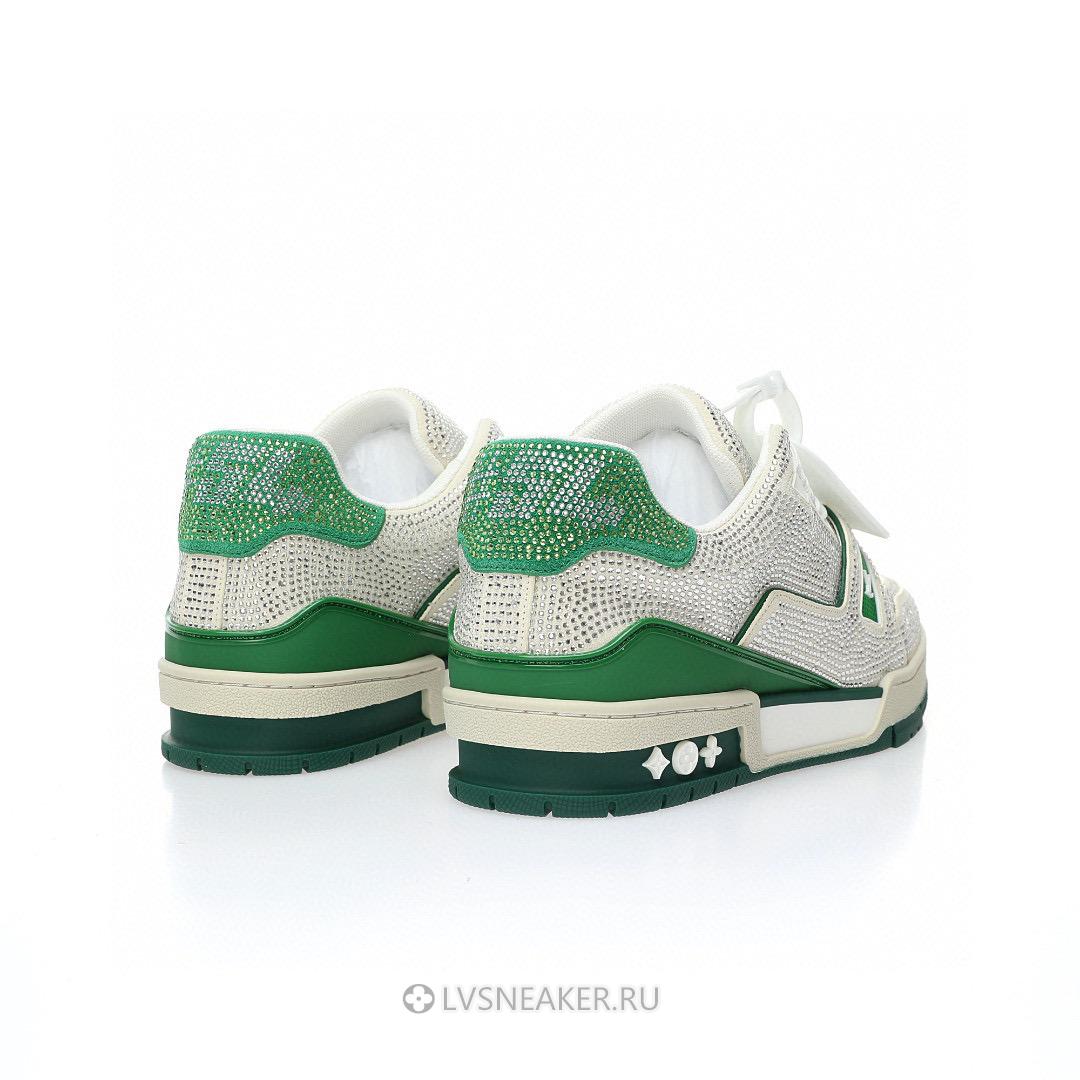 Louis Vuitton LV Trainer "Green Strass" 1AARLG Sneakers