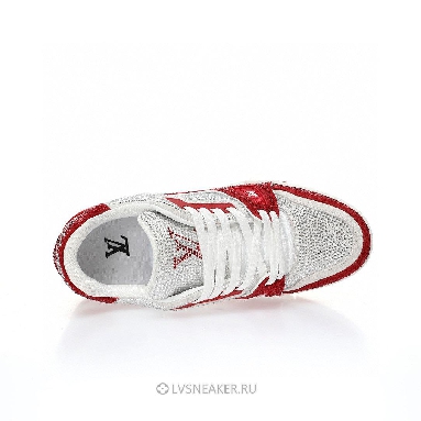 Louis Vuitton LV Trainer "Red Grey Crystal" 1AD5NS-2 Sneakers