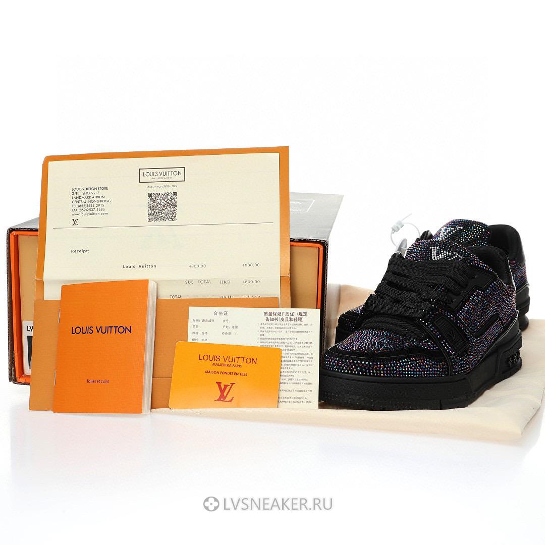 Louis Vuitton LV Trainer "Black Crystals" 1A815L Sneakers