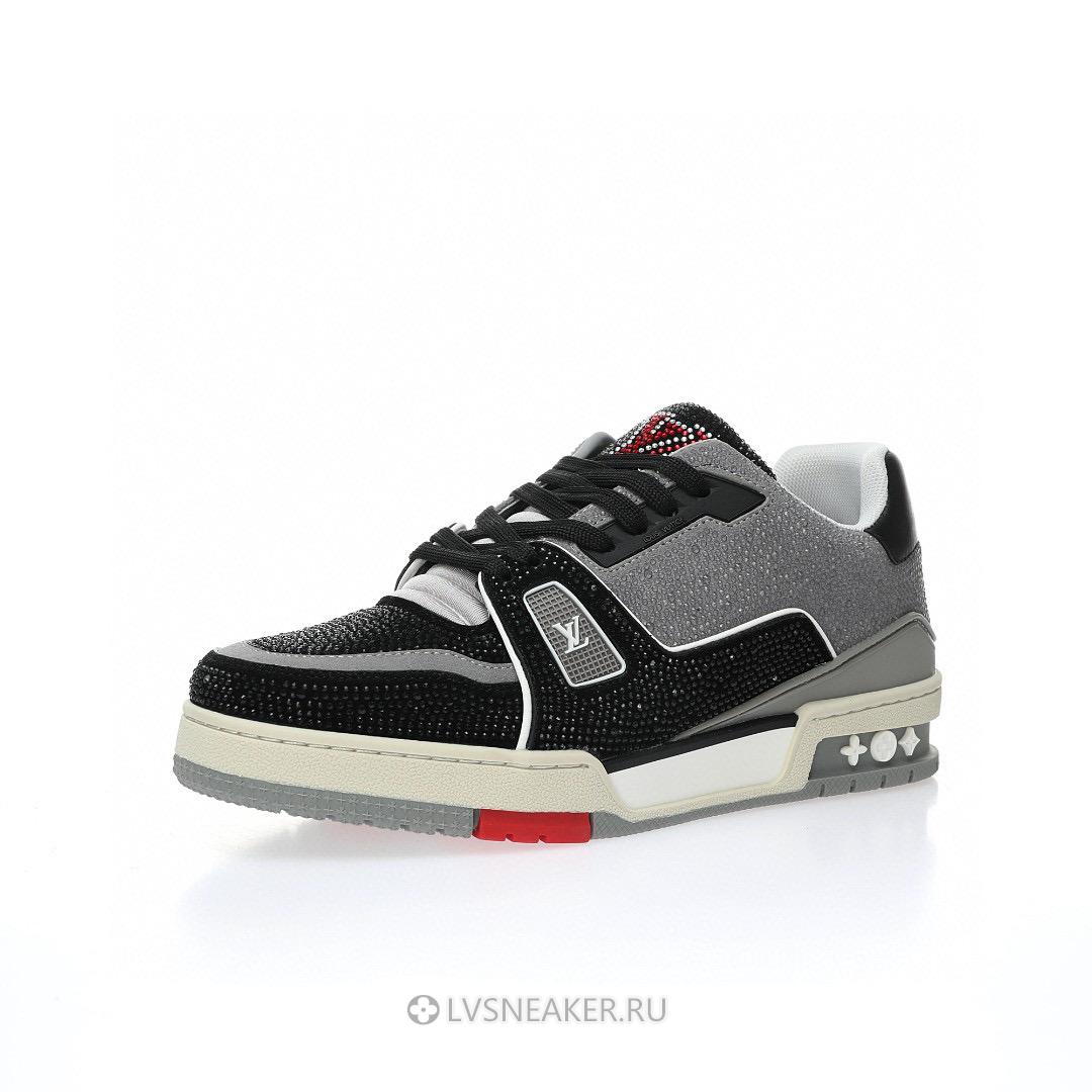 Louis Vuitton LV Trainer "Black Grey Crystal" 1AA6PV Sneakers