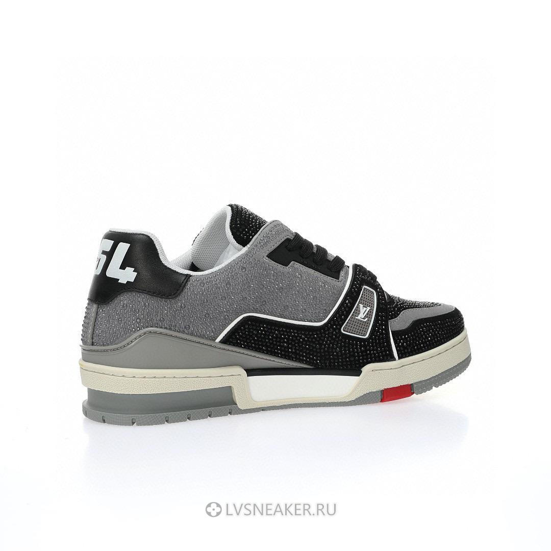 Louis Vuitton LV Trainer "Black Grey Crystal" 1AA6PV Sneakers