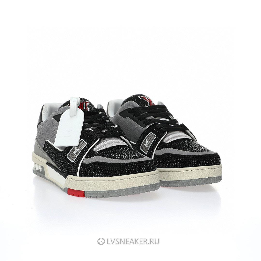 Louis Vuitton LV Trainer "Black Grey Crystal" 1AA6PV Sneakers