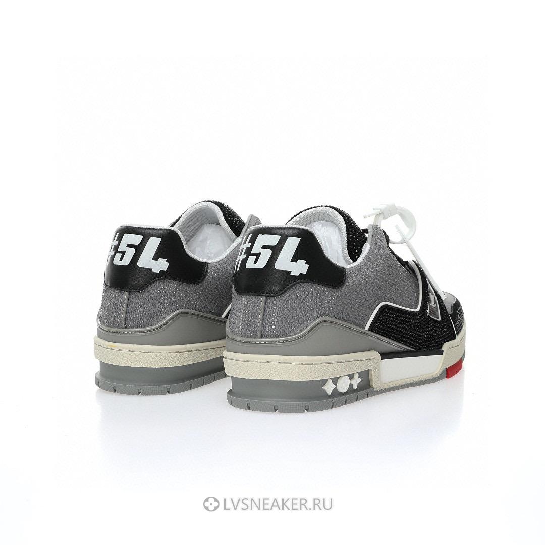 Louis Vuitton LV Trainer "Black Grey Crystal" 1AA6PV Sneakers