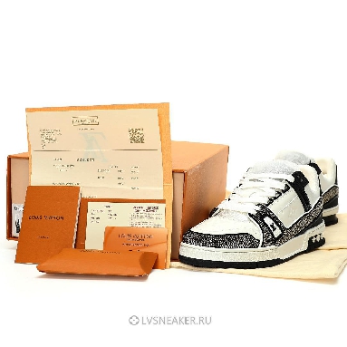 Louis Vuitton LV Trainer "Black White Swarovski" 1ABM08 Sneakers