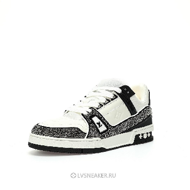 Louis Vuitton LV Trainer "Black White Swarovski" 1ABM08 Sneakers