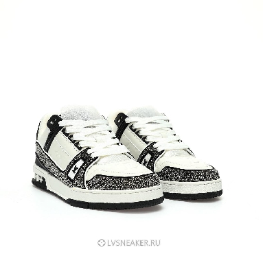 Louis Vuitton LV Trainer "Black White Swarovski" 1ABM08 Sneakers