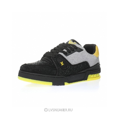 Louis Vuitton LV Trainer "Black Grey Yellow Crystals" 1A9JXJ Sneakers
