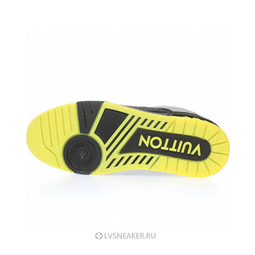 Louis Vuitton LV Trainer "Black Grey Yellow Crystals" 1A9JXJ Sneakers