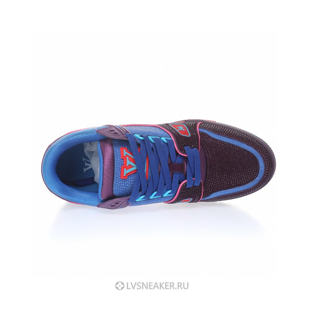 Louis Vuitton LV Trainer "Blue Purple with Crystals" 1A9JWH Sneakers