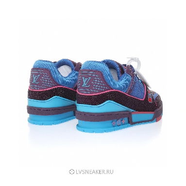 Louis Vuitton LV Trainer "Blue Purple with Crystals" 1A9JWH Sneakers