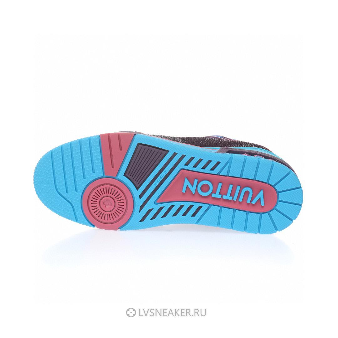 Louis Vuitton LV Trainer "Blue Purple with Crystals" 1A9JWH Sneakers