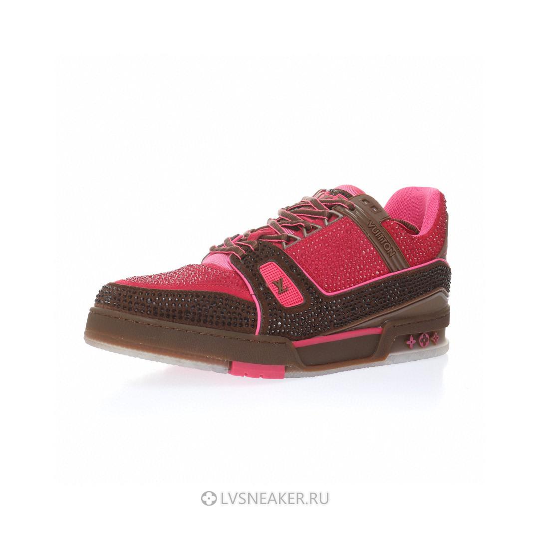 Louis Vuitton LV Trainer "Crystal Pink and Brown" 1A8Z6Y Sneakers