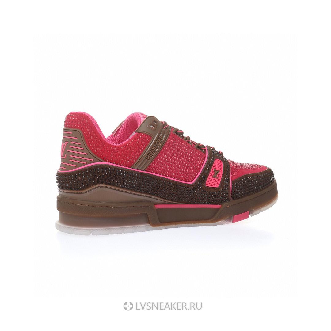 Louis Vuitton LV Trainer "Crystal Pink and Brown" 1A8Z6Y Sneakers