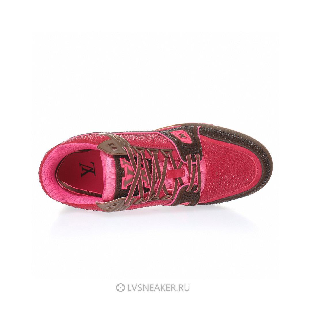 Louis Vuitton LV Trainer "Crystal Pink and Brown" 1A8Z6Y Sneakers