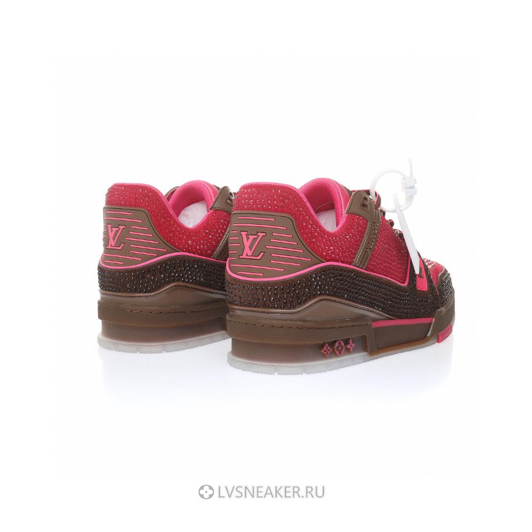 Louis Vuitton LV Trainer "Crystal Pink and Brown" 1A8Z6Y Sneakers
