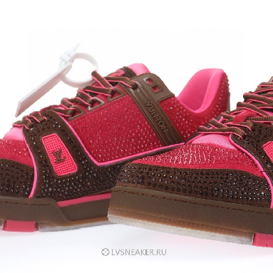 Louis Vuitton LV Trainer "Crystal Pink and Brown" 1A8Z6Y Sneakers
