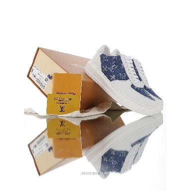 Louis Vuitton LV Beverly Hills "White with Blue Denim Monogram" 1AA47X-2 Sneakers