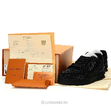 Louis Vuitton LV Trainer "Black Rhinestones" 1A815L-2 Sneakers