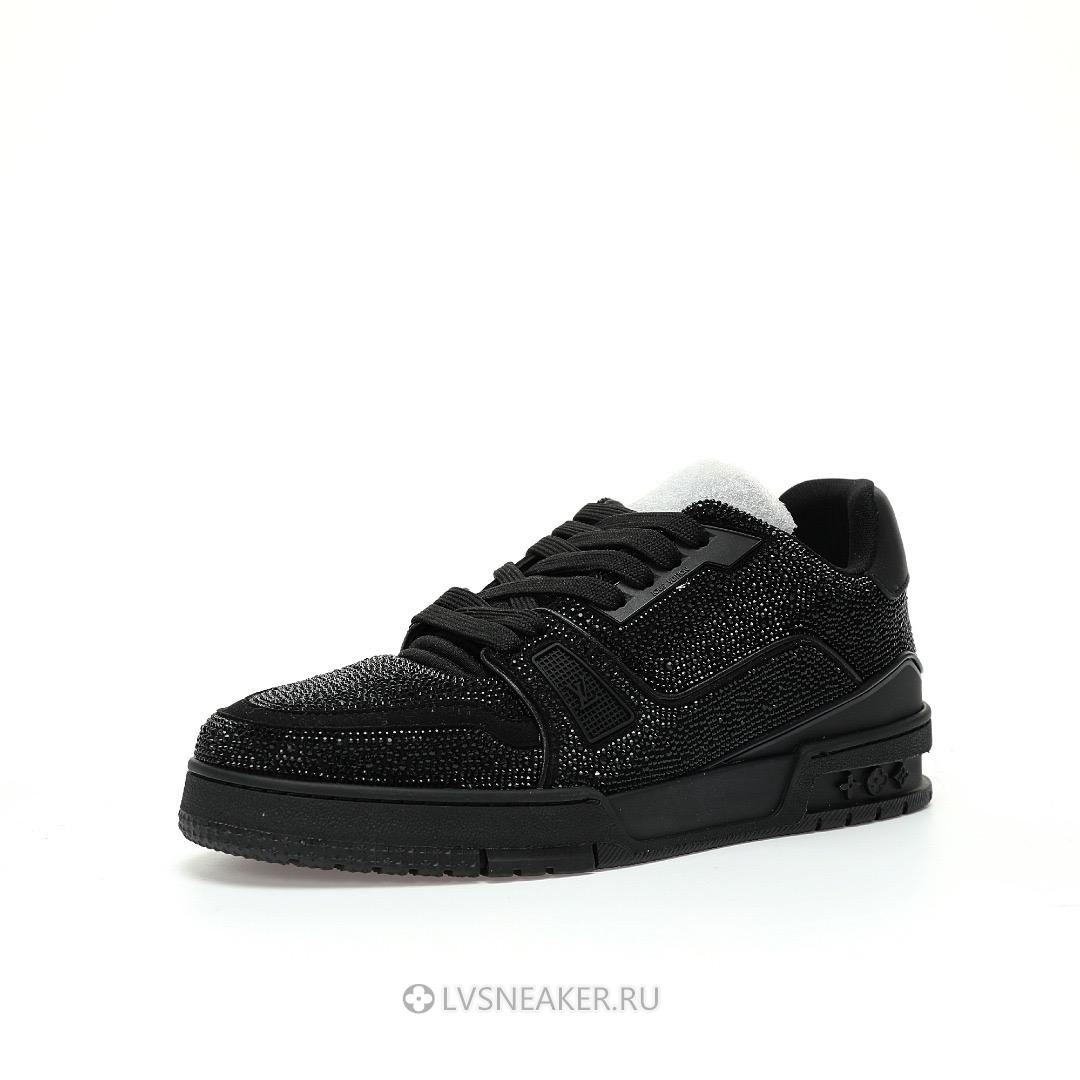 Louis Vuitton LV Trainer "Black Rhinestones" 1A815L-2 Sneakers
