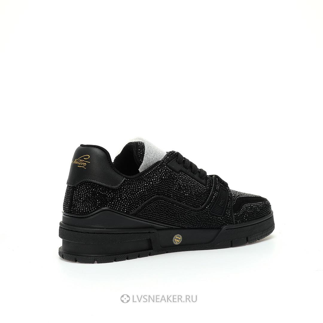 Louis Vuitton LV Trainer "Black Rhinestones" 1A815L-2 Sneakers
