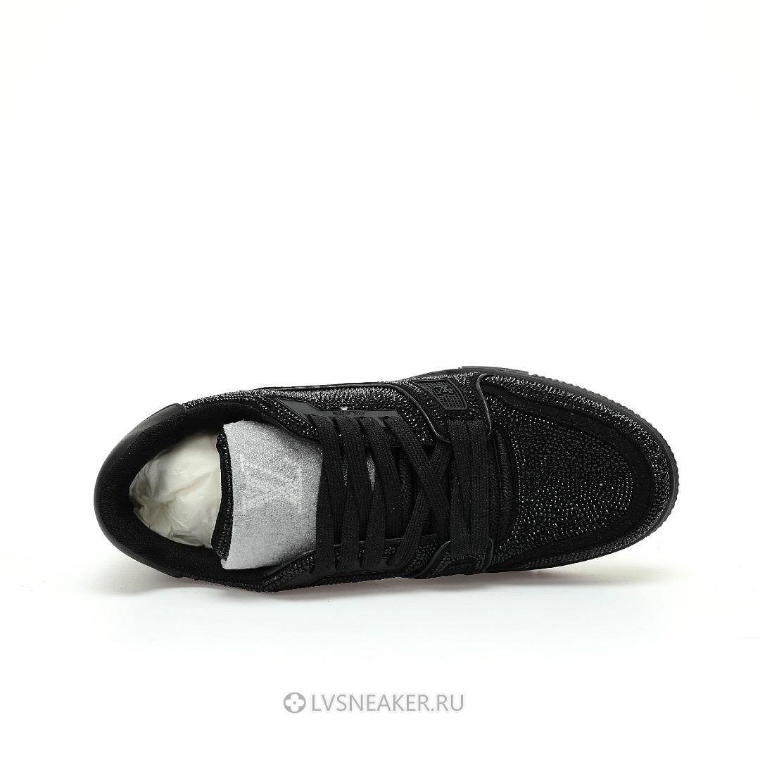 Louis Vuitton LV Trainer "Black Rhinestones" 1A815L-2 Sneakers