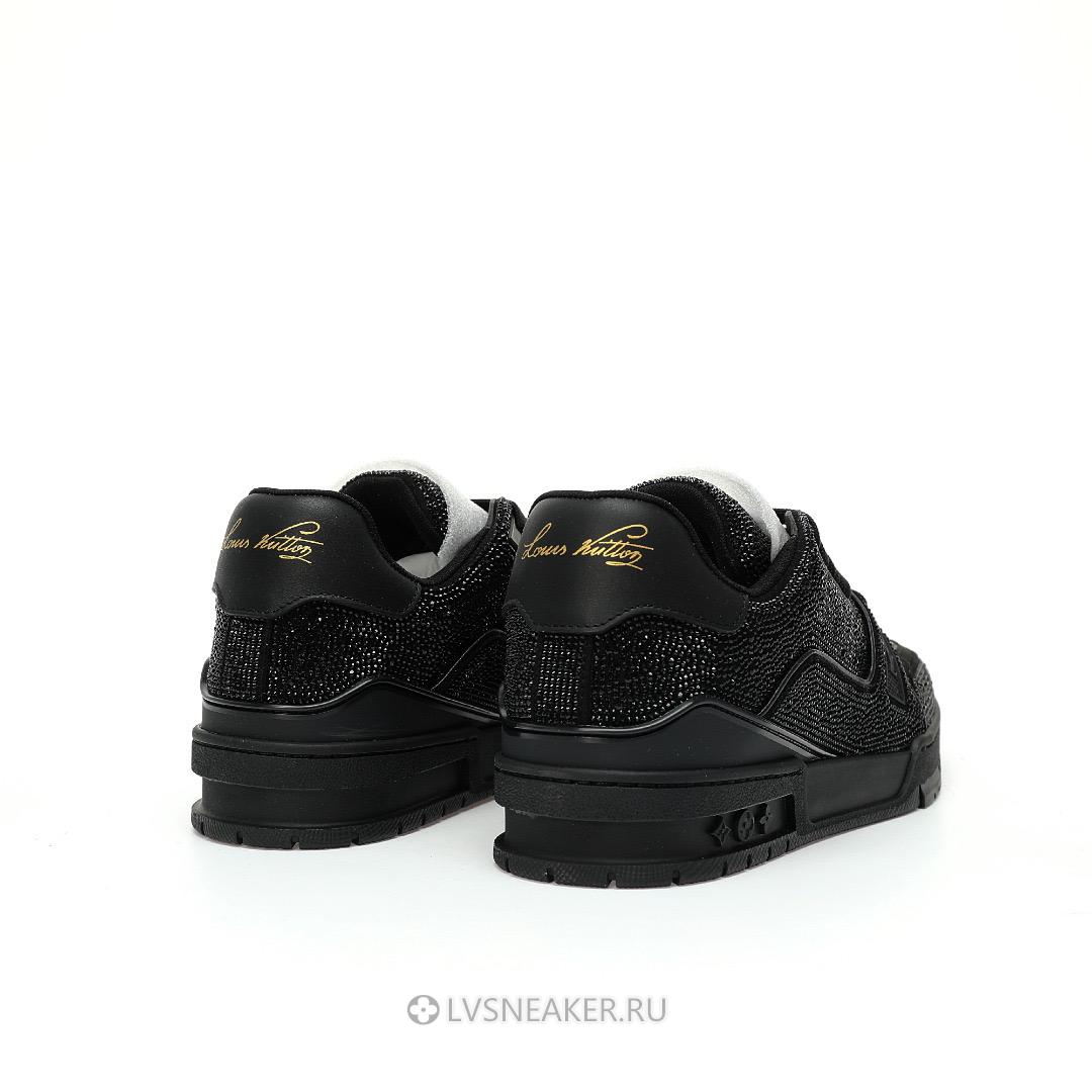 Louis Vuitton LV Trainer "Black Rhinestones" 1A815L-2 Sneakers
