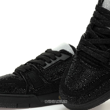 Louis Vuitton LV Trainer "Black Rhinestones" 1A815L-2 Sneakers