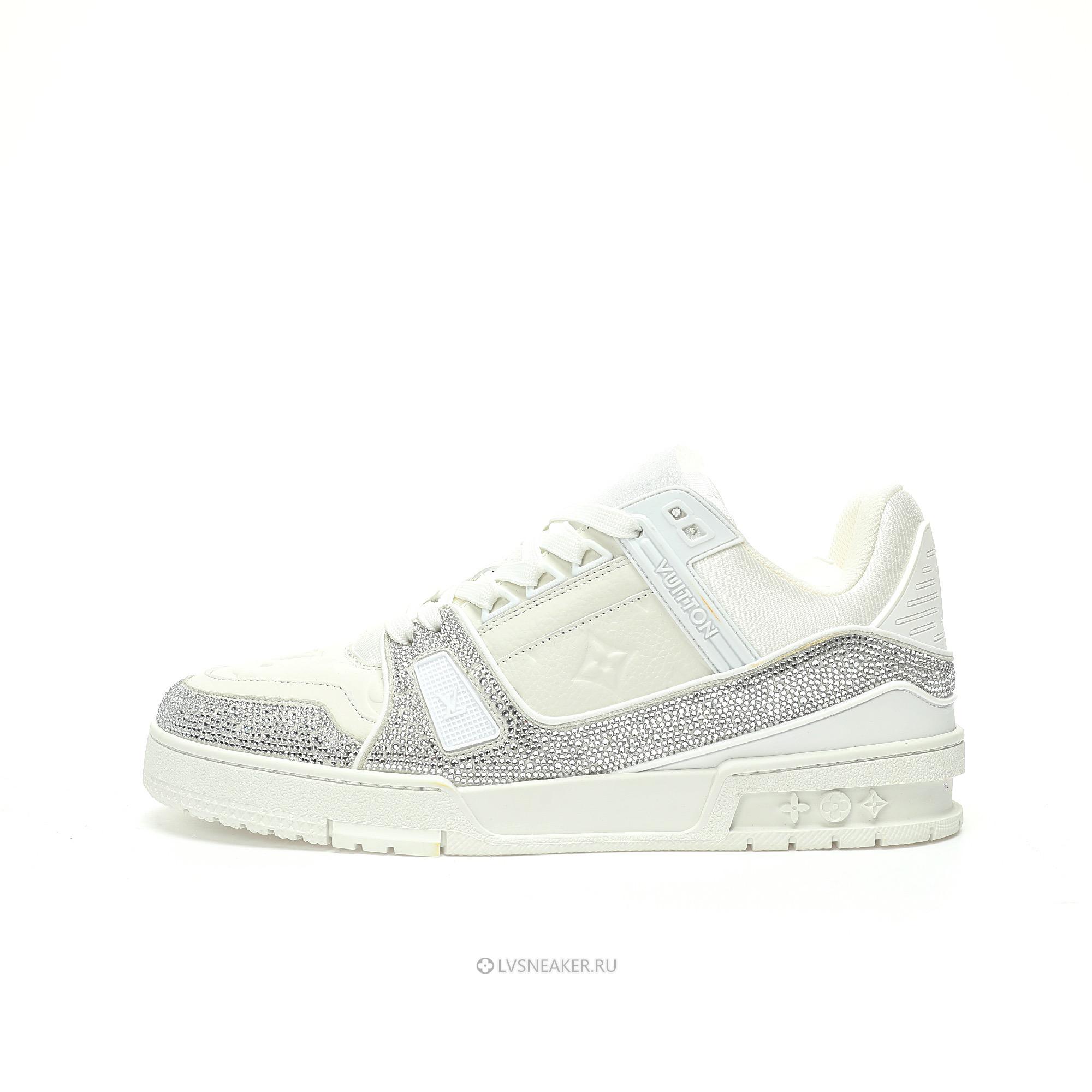 Louis Vuitton LV Trainer "White Crystals" 1AHTNL-2 Sneakers