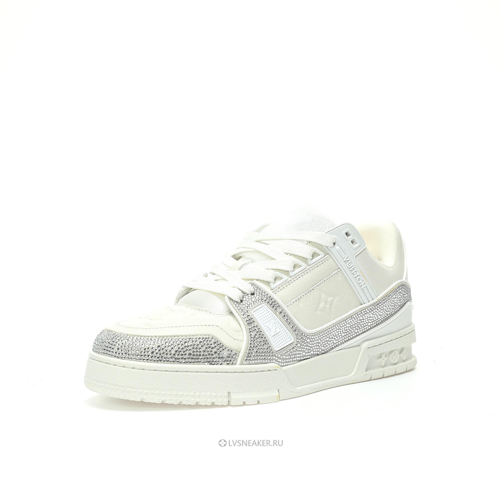 Louis Vuitton LV Trainer "White Crystals" 1AHTNL-2 Sneakers