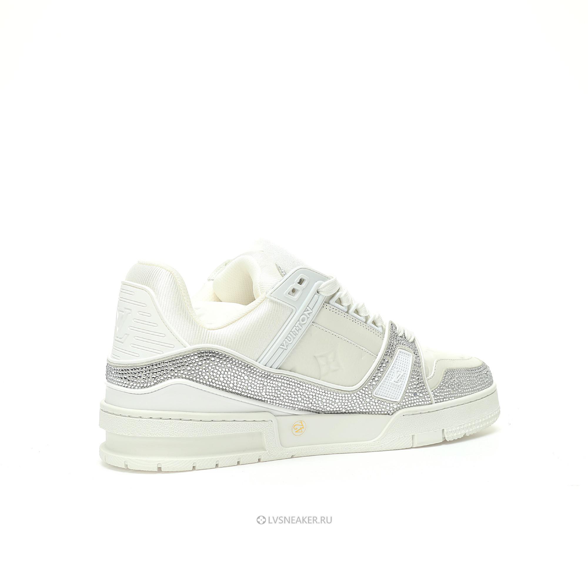 Louis Vuitton LV Trainer "White Crystals" 1AHTNL-2 Sneakers
