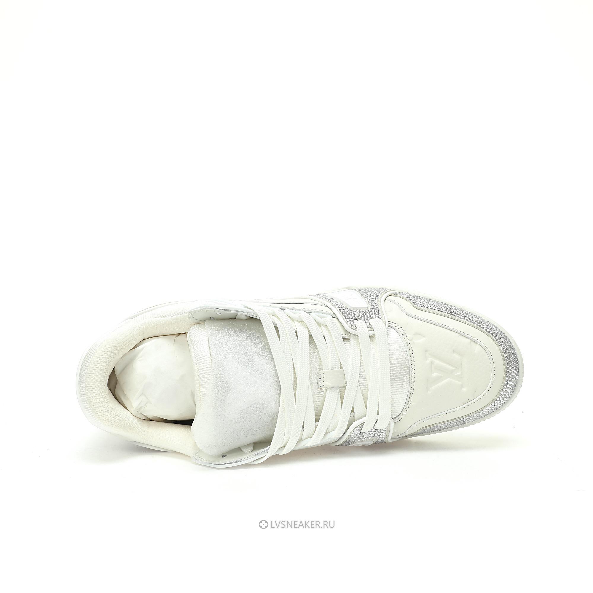 Louis Vuitton LV Trainer "White Crystals" 1AHTNL-2 Sneakers