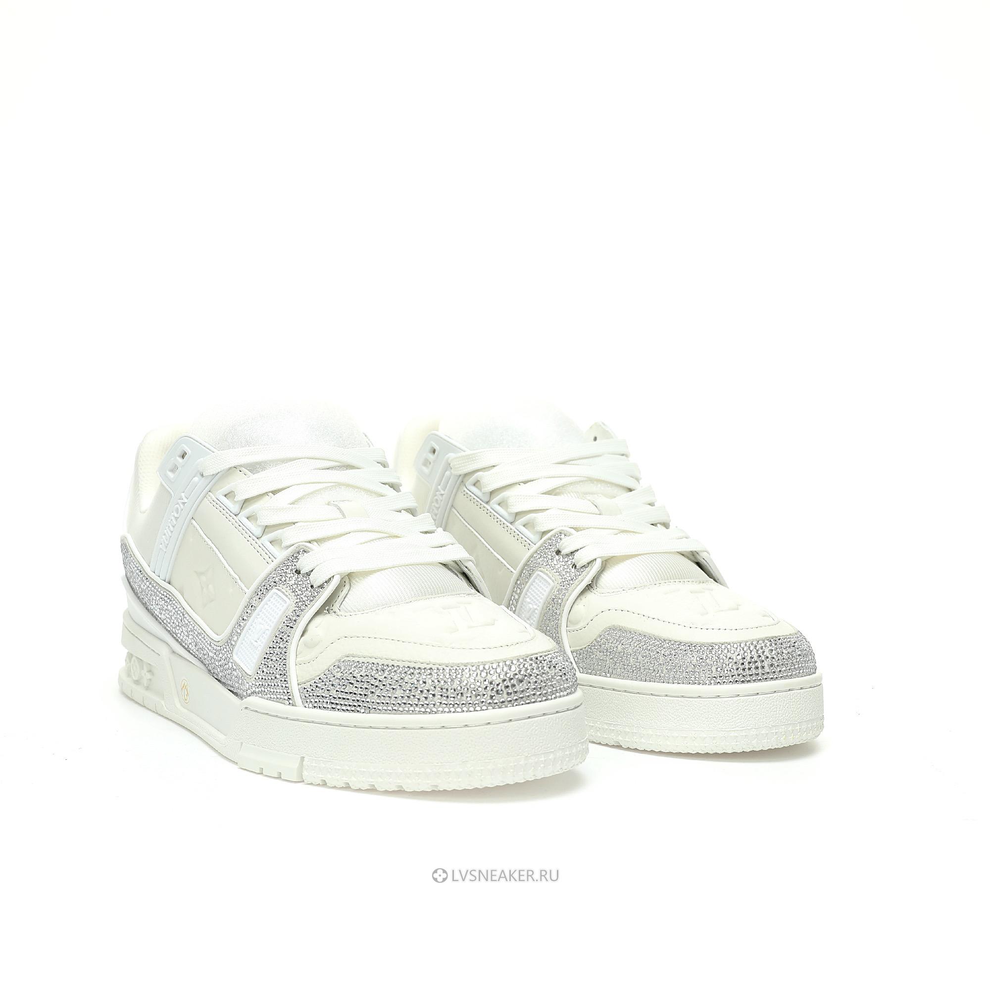Louis Vuitton LV Trainer "White Crystals" 1AHTNL-2 Sneakers